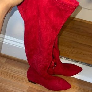 Red knees high boots - Sexy